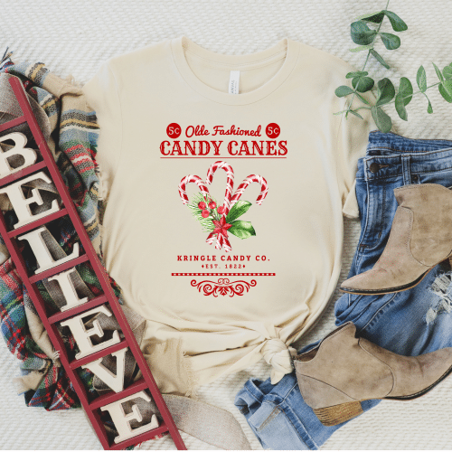 Old Fashioned Candy Canes Christmas Shirt