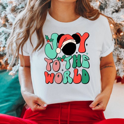 Joy To The World Mickey Mouse Christmas Shirt