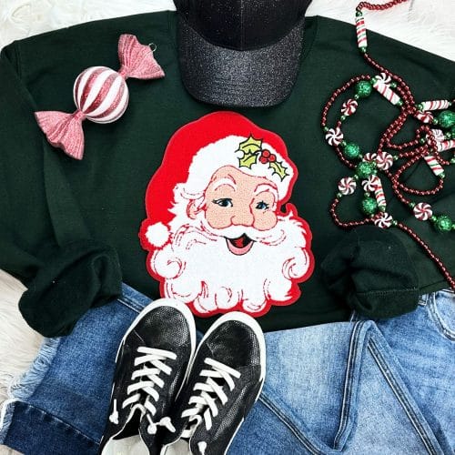 Vintage Santa Chenille Letter Sweatshirt