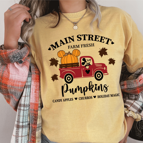 Main Street Farm Fresh Pumpkins Comfort Colors Shirt