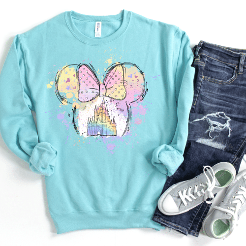 Minnie Mouse Rainbow Castle Sweatshirt