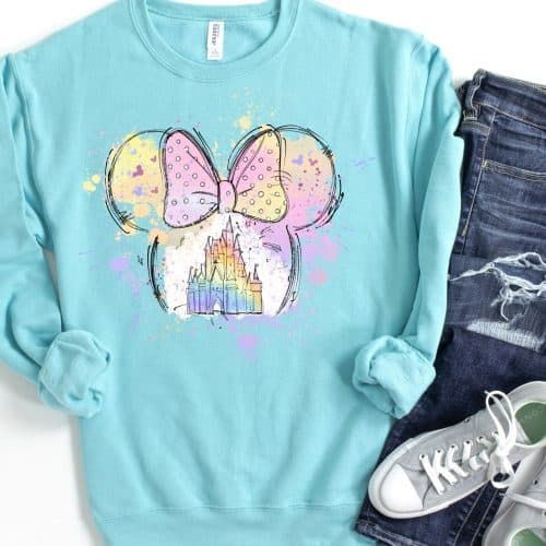 Minnie Mouse Rainbow Castle Sweatshirt