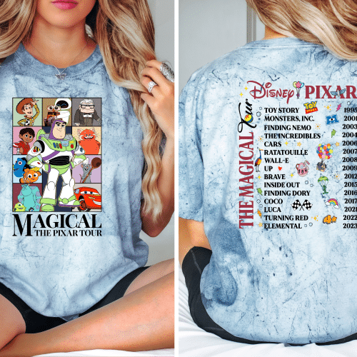 The Magical Pixar Tour Front and Back Comfort Colors Shirt