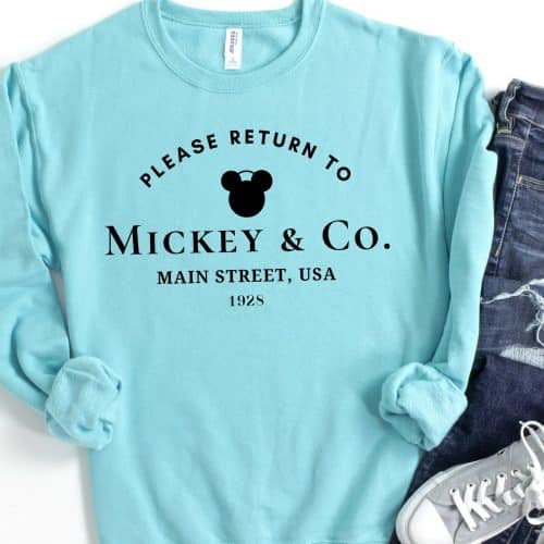 Please Return To Mickey & Co Sweatshirt