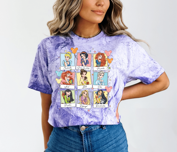 Disney Princess Photo's Tie Dye Shirt