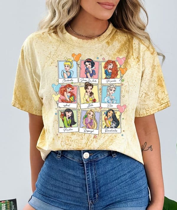 Disney Princess Photo's Tie Dye Shirt