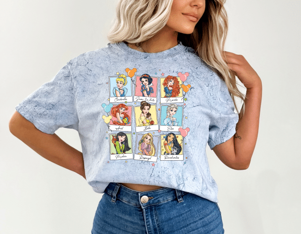 Disney Princess Photo's Tie Dye Shirt