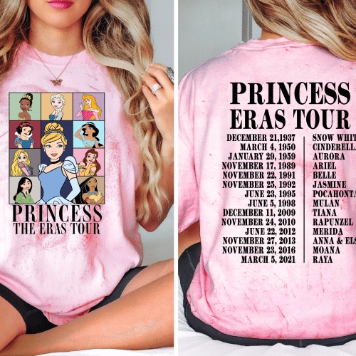 Princess Eras Tour Front and Back Comfort Colors Shirt