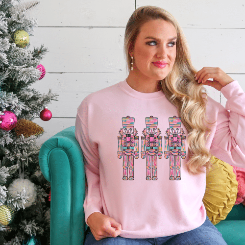 Watercolor Nutcracker Christmas Sweatshirt