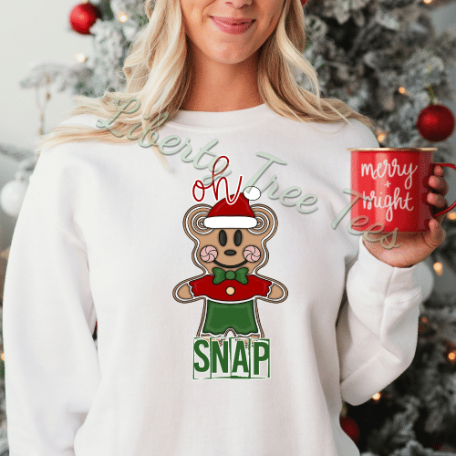 Oh Snap Mickey Gingerbread Christmas Sweatshirt