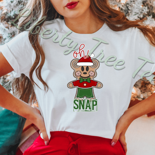 Oh Snap Mickey Gingerbread Christmas Shirt