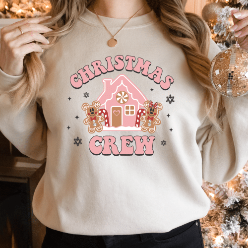 Mickey & Minnie Gingerbread Christmas Crew Sweatshirt