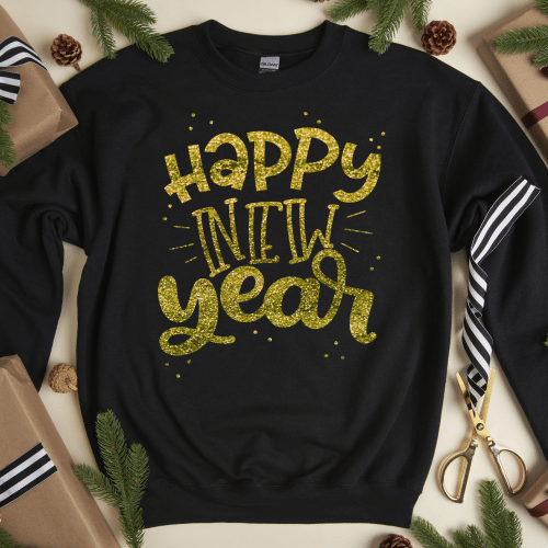 GLITTER Happy New Year Sweatshirt