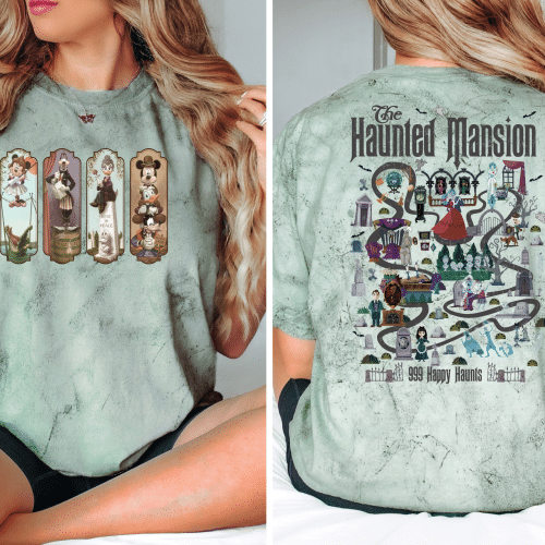 The Haunted Mansion Front and Back Comfort Colors Shirt