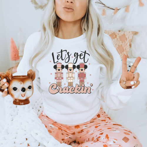 Let’s Get Crackin’ (Pink) Christmas Sweatshirt