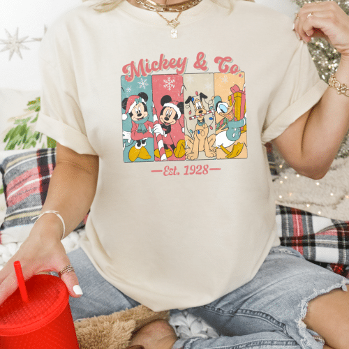 Mickey & Co Christmas Comfort Colors Christmas Shirt