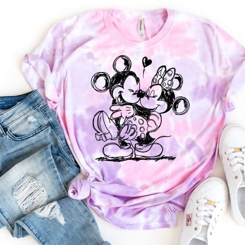 Mickey and Minnie Love Tie Dye Shirt