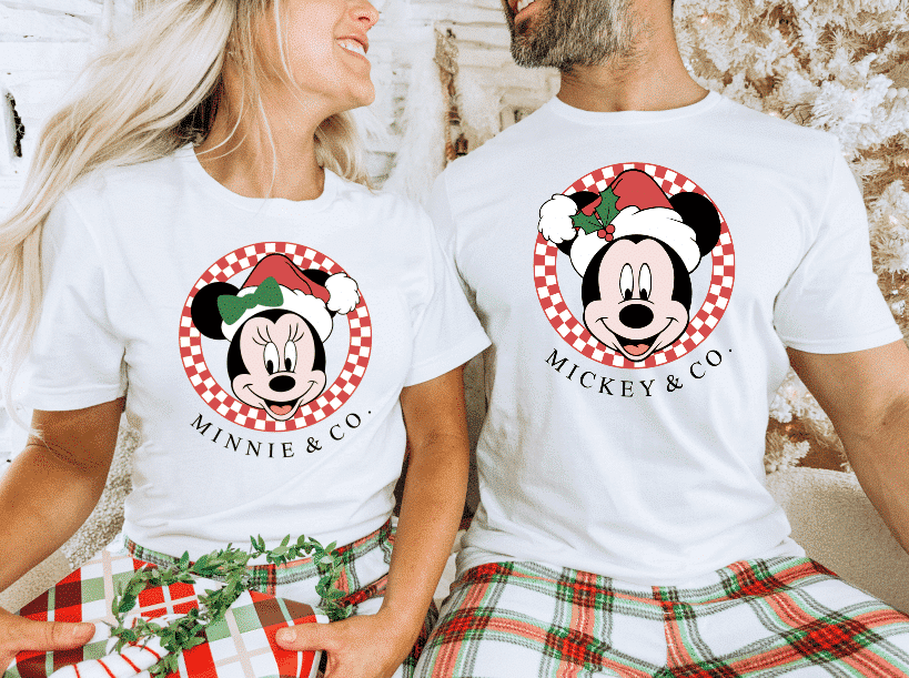 MICKEYMINNIEXMASCHECKEREDWHITEGBC