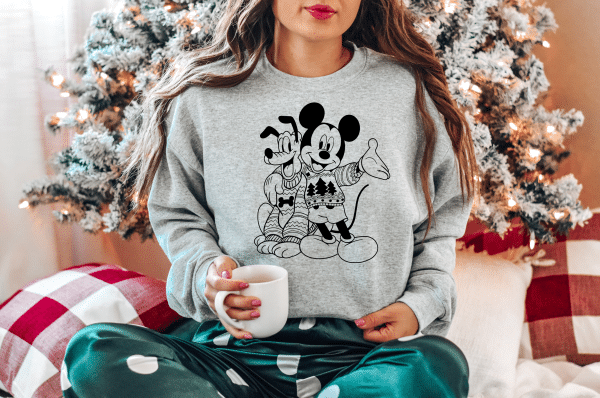 MICKEYPLUTOSWEATERHSPORTGREY