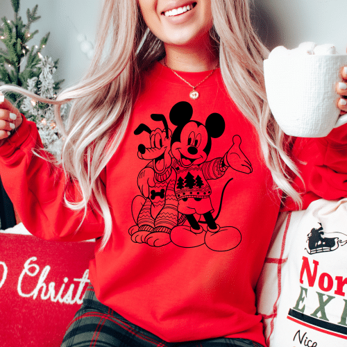 Mickey & Pluto Christmas Sweatshirt