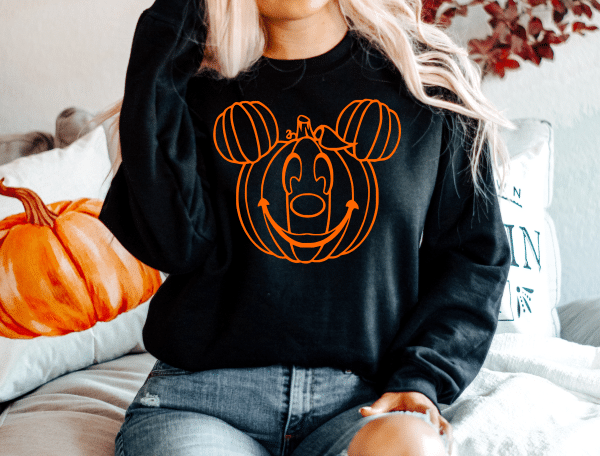 MICKEYPUMPKINBLACKSWEATSHIRT