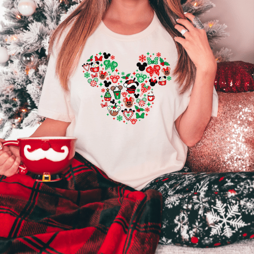 Mickey or Minnie Mouse Christmas Shirt – Youth & Toddler
