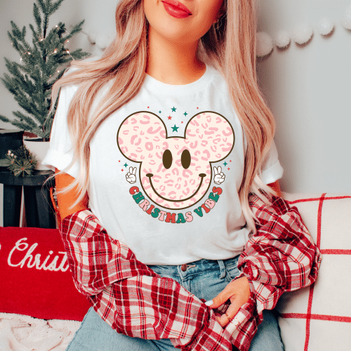 Retro Mickey Smiley Face Christmas Vibes Shirt