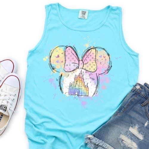 Minnie Mouse Rainbow Head Tank