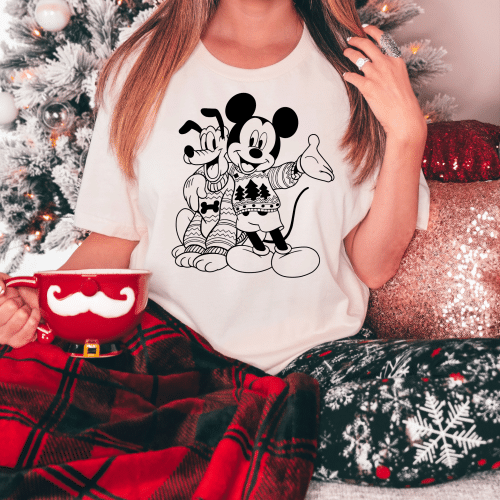 Mickey & Pluto Christmas Shirt