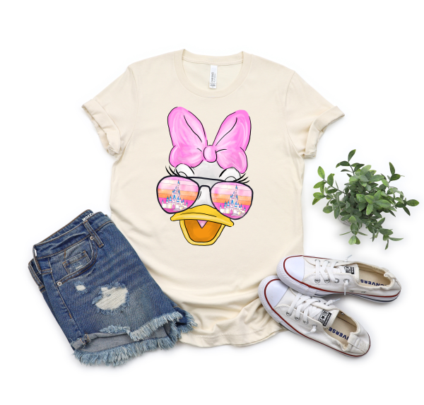 Daisy Duck Castle Aviator Glasses shirt