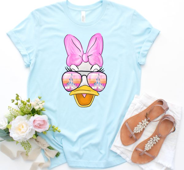 Daisy Duck Castle Aviator Glasses shirt