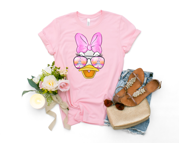 Daisy Duck Castle Aviator Glasses shirt