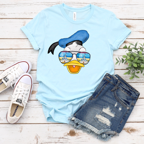 Donald Duck Aviator Castle Glasses Shirt