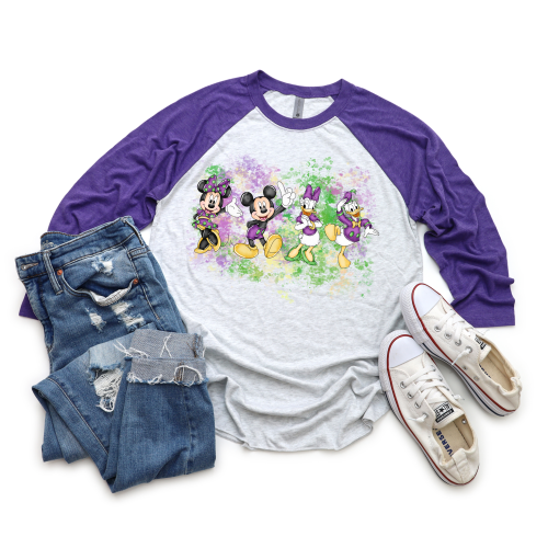 Fab 4 Mardi Gras Raglan