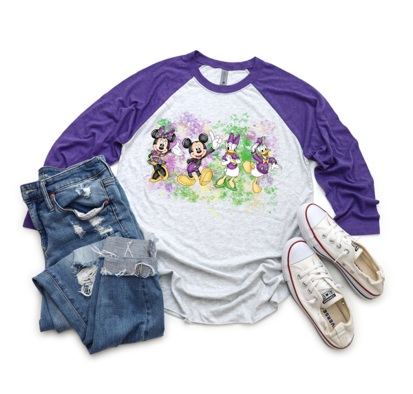 Fab 4 Mardi Gras raglan