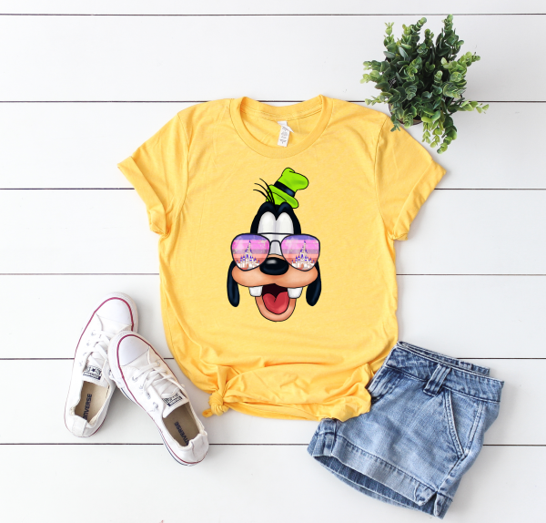 Goofy Castle Aviator Glasses Shirt