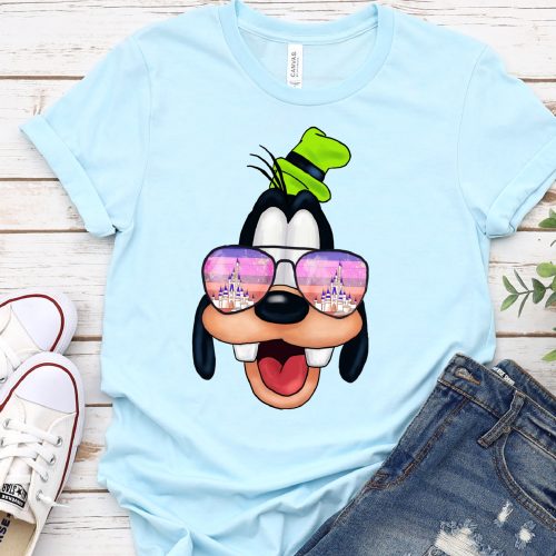 Goofy Castle Aviator Glasses Shirt