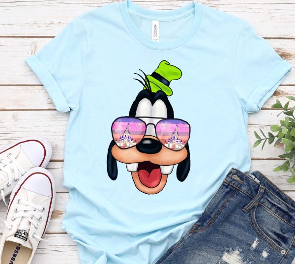 Goofy Castle Aviator Glasses Shirt