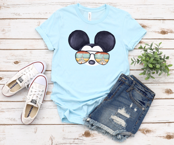 Mickey Mouse Castle Aviator Glasses shirt