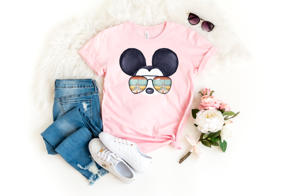 Mickey Mouse Castle Aviator Glasses shirt