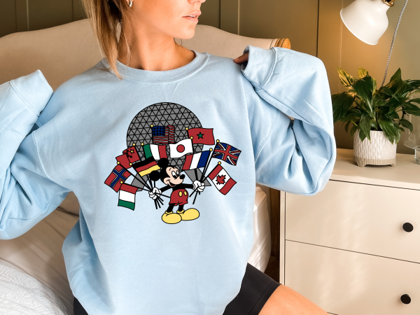 Mickey Epcot Flags Sweatshirt