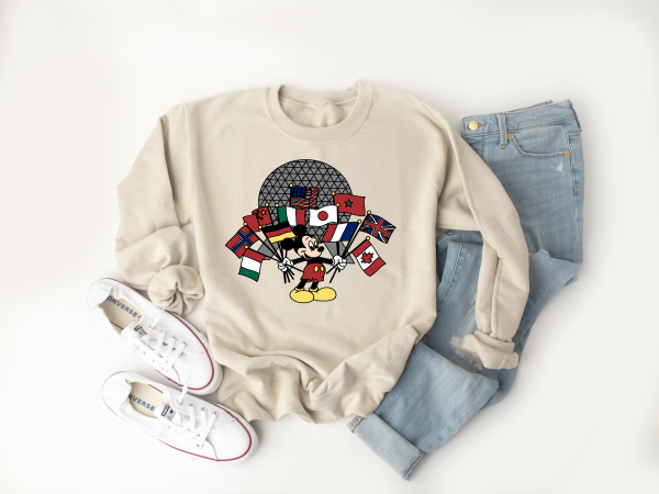 Mickey Epcot Flags Sweatshirt