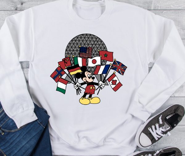 Mickey Epcot Flags Sweatshirt