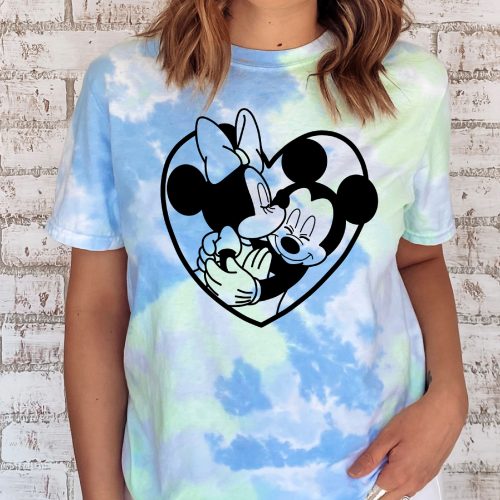 Mickey & Minnie Heart Tie Dye Shirt