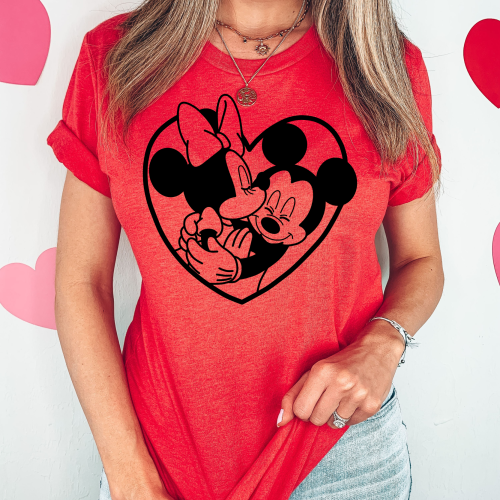 Mickey & Minnie Heart Valentine’s Day Shirt