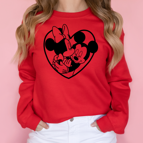 Mickey & Minnie Heart Valentine’s Day Sweatshirt