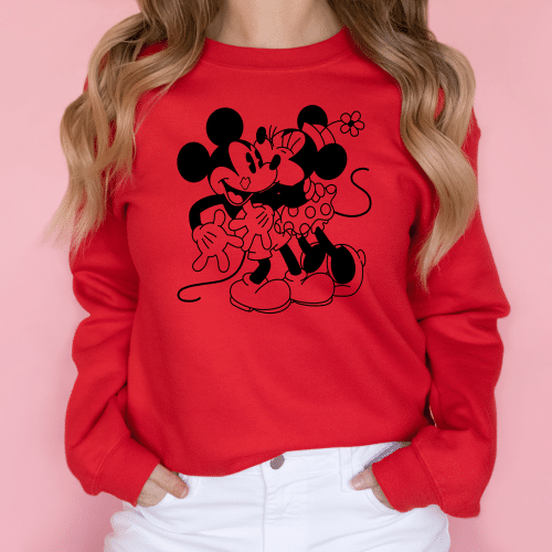 Minnie & Mickey Kissing Sweatshirt