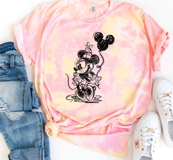 Minnie at the parks tie dye shirt