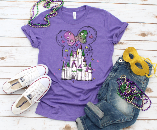 Minnie Mouse Mardi Gras Castle shirt