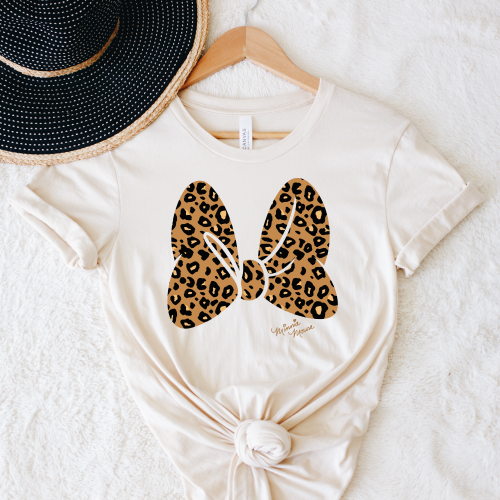 Minnie Mouse Leopard Bow Shirt